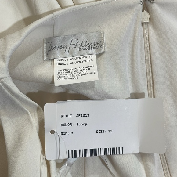 NWT Jenny Packham Crepe Column Gown Maxi Dress Draped Cocktail JP1013 - Picture 3 of 10